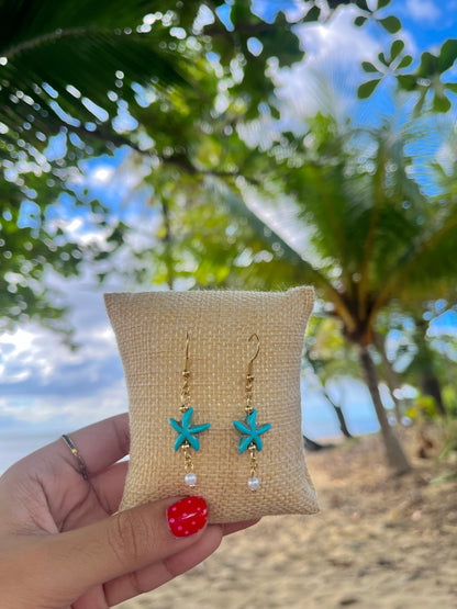 Blue Star Earrings