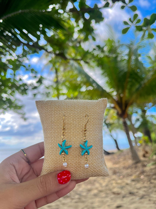 Blue Star Earrings