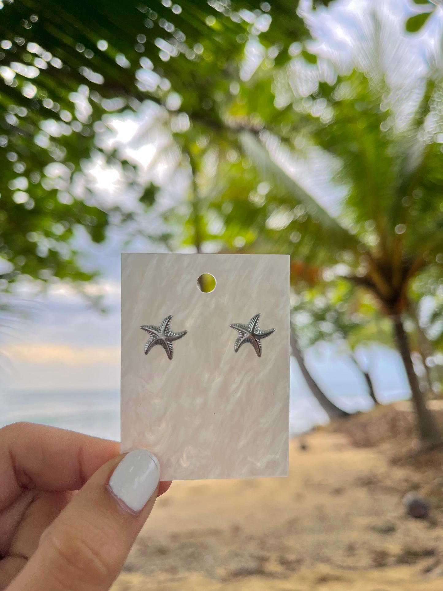 Silver star Earrings