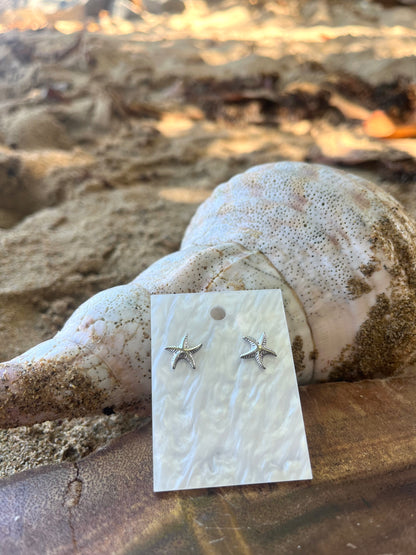 Silver star Earrings